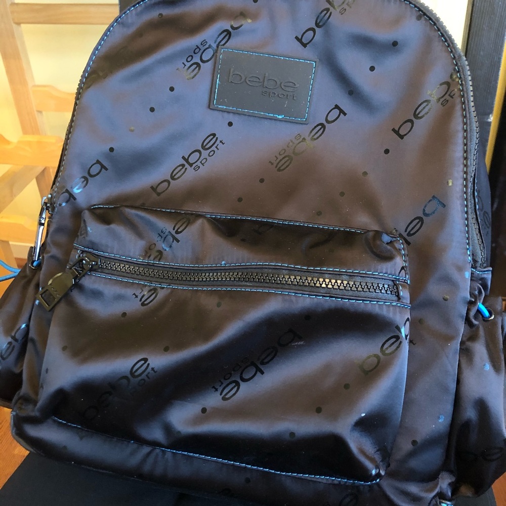 Bebe Becca Black Backpack